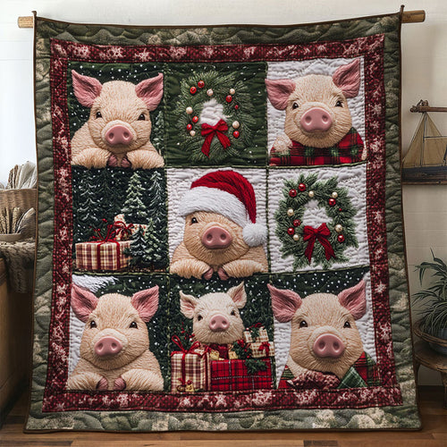 Evergreen Pig Quilt