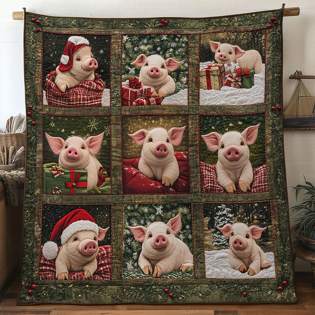 Winter Dream Pig Quilt