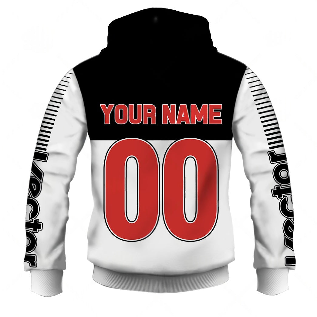 Personalize BMX Vector USA Racing Team Classic Vintage Retro White Jersey