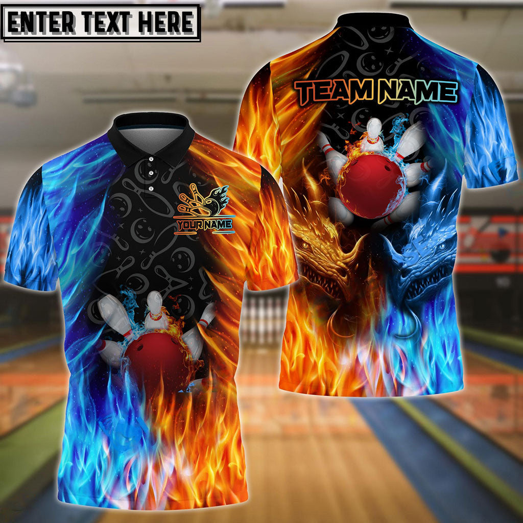 Bowling Fire And Ice Personalized Shirt (2 Colors)