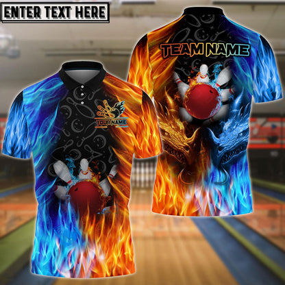 Bowling Fire And Ice Personalized Shirt (2 Colors)