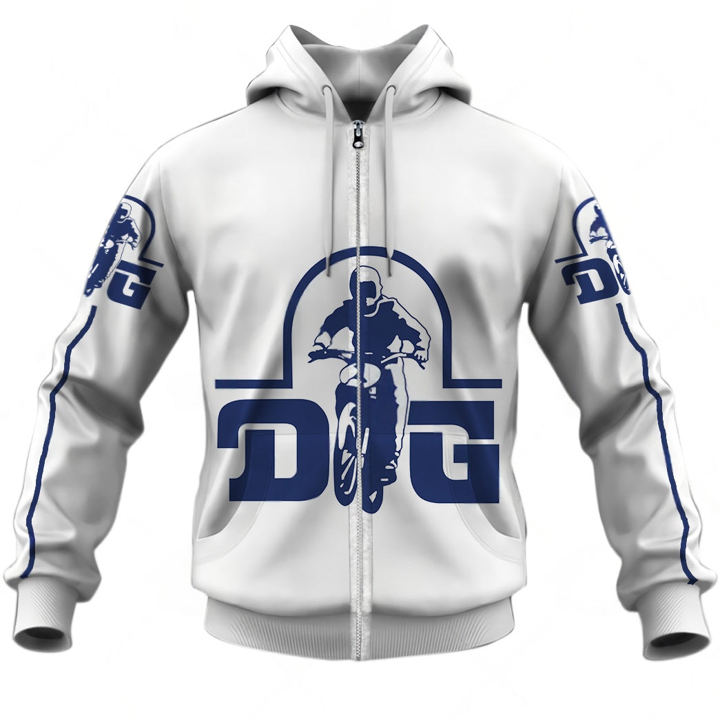 Personalize BMX DG Racing Team Classic Vintage Retro White Jersey