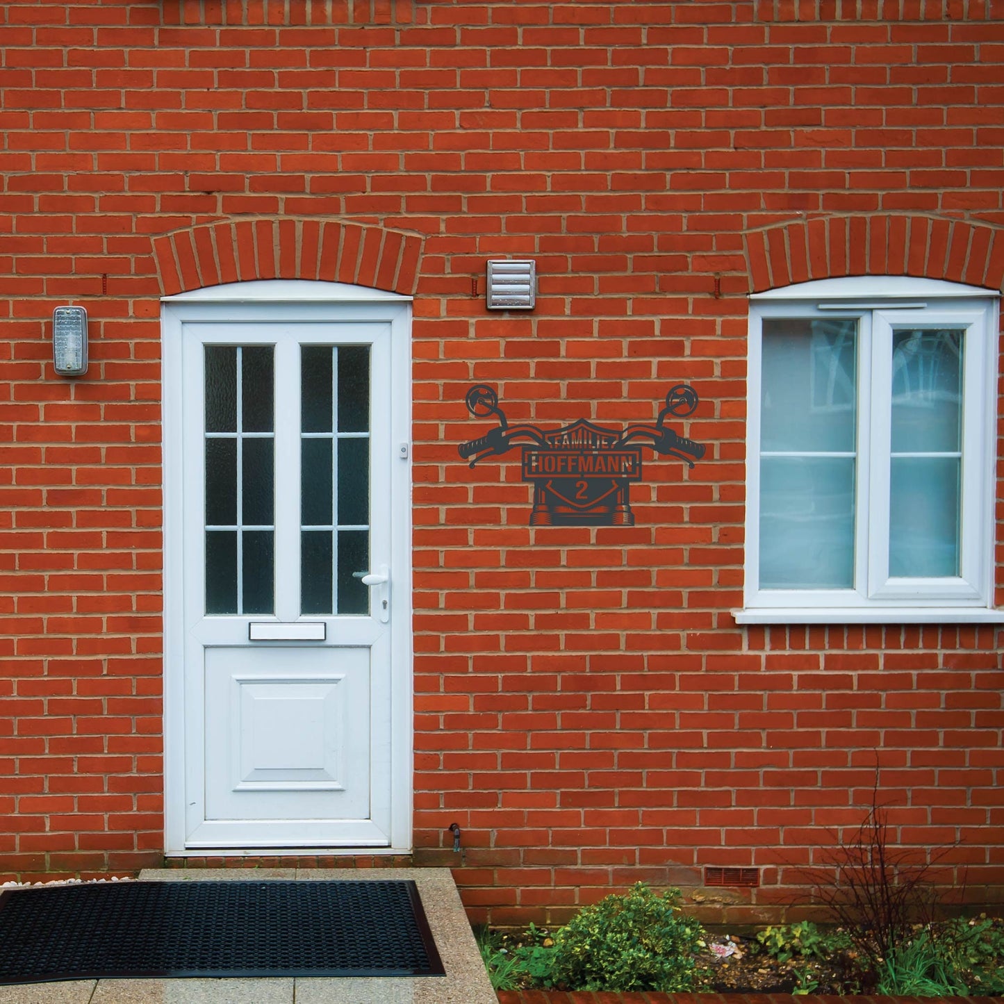 Custom Biker Harley Wall Sign with House Number and Name