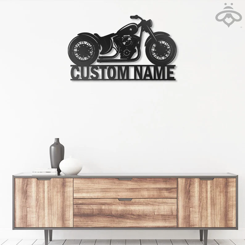 Custom Iron 883 Motorcycle Metal Wall Art