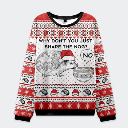 Hedgehog Rejection Christmas Ugly Sweatshirt