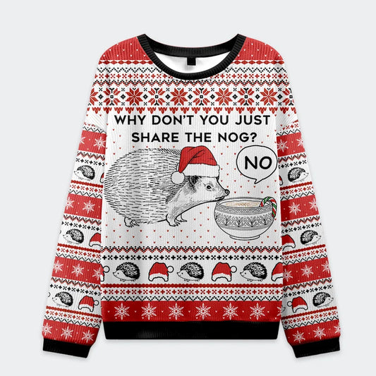 Hedgehog Rejection Christmas Ugly Sweatshirt