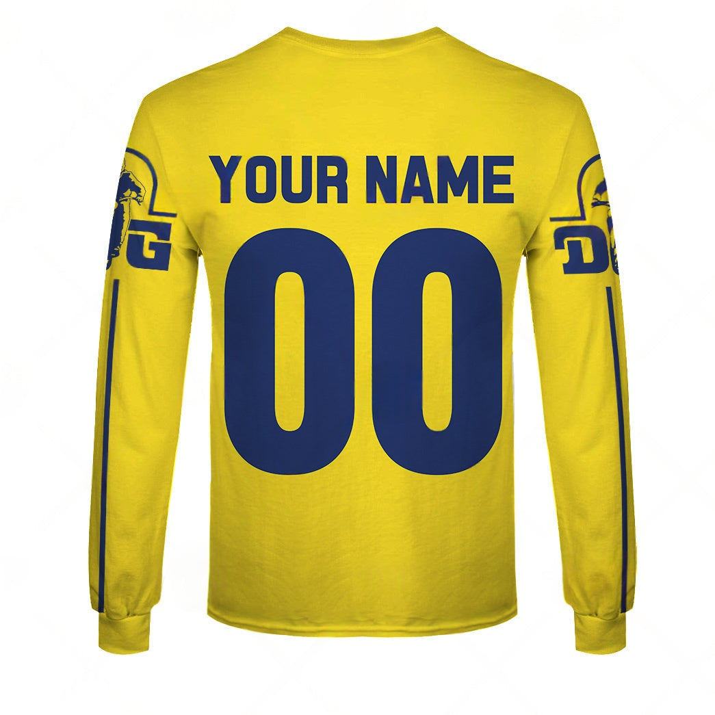 Personalize BMX DG Racing Team Classic Vintage Retro Yellow Jersey