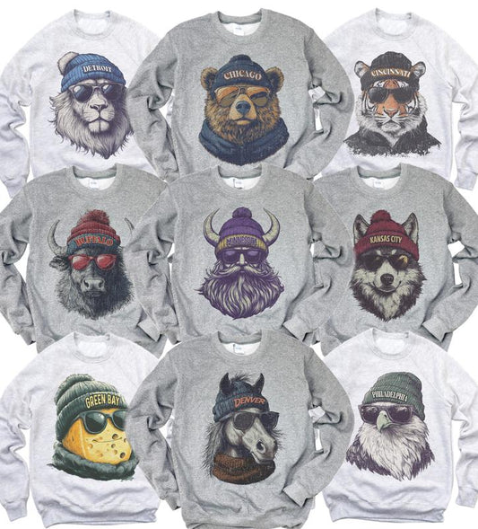 City Spirit Animal Football Sweatshirt – Game Day Pullover