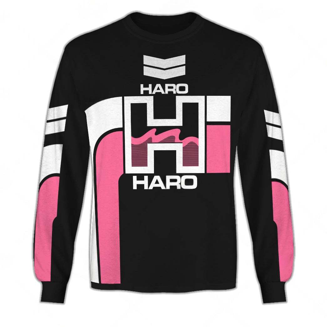 Personalize Haro BMX Racing Old School Classic Vintage Retro Black Pink Jersey
