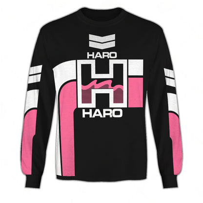 Personalize Haro BMX Racing Old School Classic Vintage Retro Black Pink Jersey