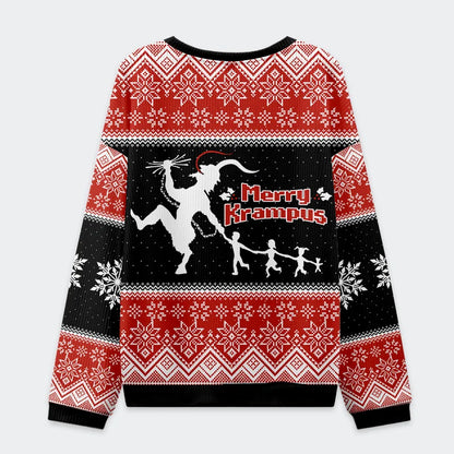 Krampus Takes Children Christmas Ugly Sweatshirt