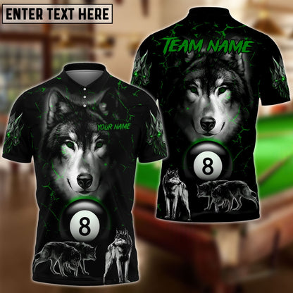 Billiards Wolf Pack Personalized Name & Team Name Shirt