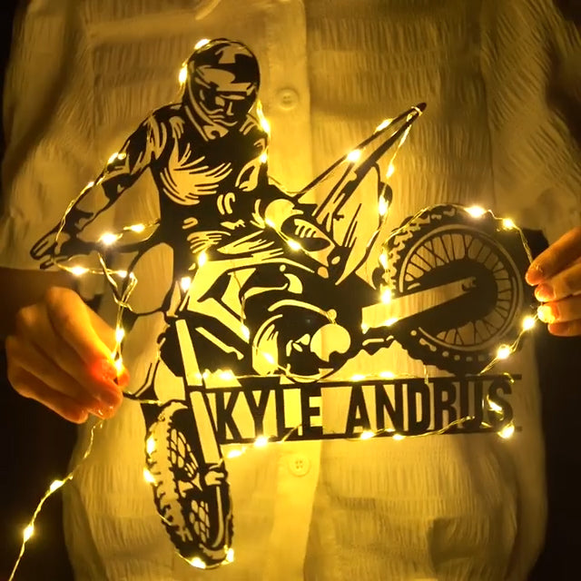 🏍Personalized Motorcycle Name Sign Decoration