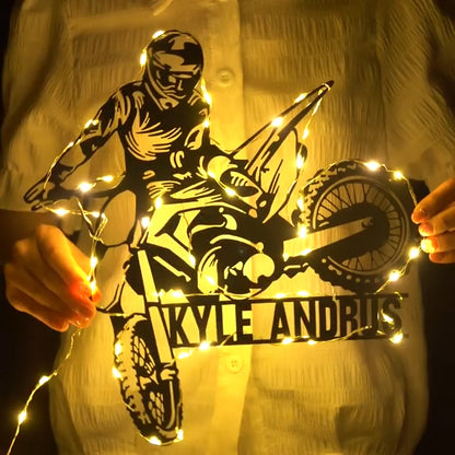 🏍Personalized Motorcycle Name Sign Decoration