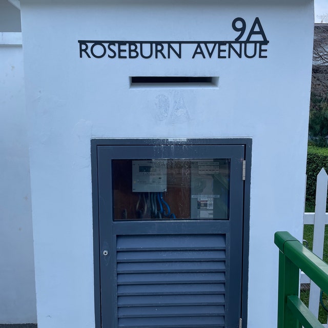 Custom outdoor metal address signs and door signs