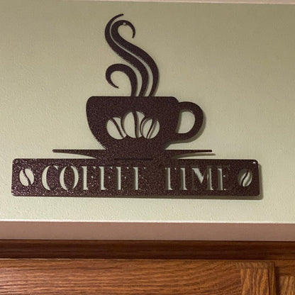 Personalized metal coffee sign