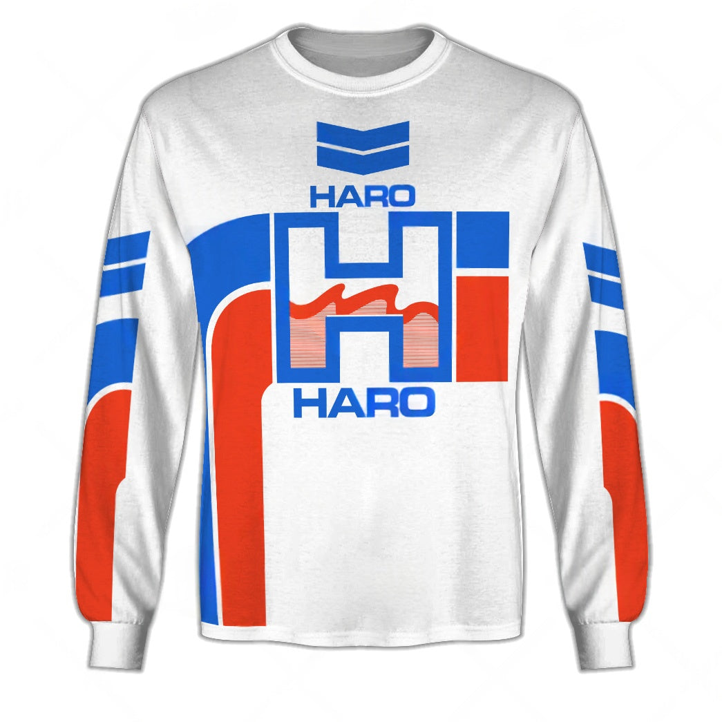 Personalize Haro BMX Racing Old School Classic Vintage Retro Red Blue Jersey