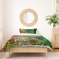 Personalized Vanuatu 45th Independence Anniversary Bedding Set Melanesian Pattern Reggae - Polynesian Pride