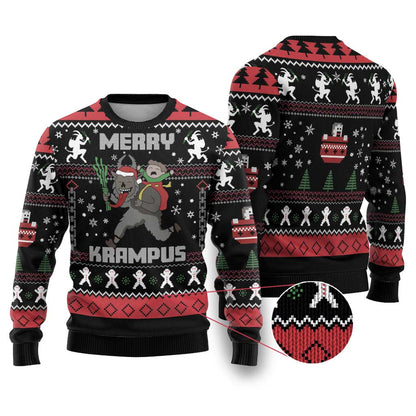 Merry Krampus Ugly Christmas Sweater Christmas Gifts - Wonder Print Shop