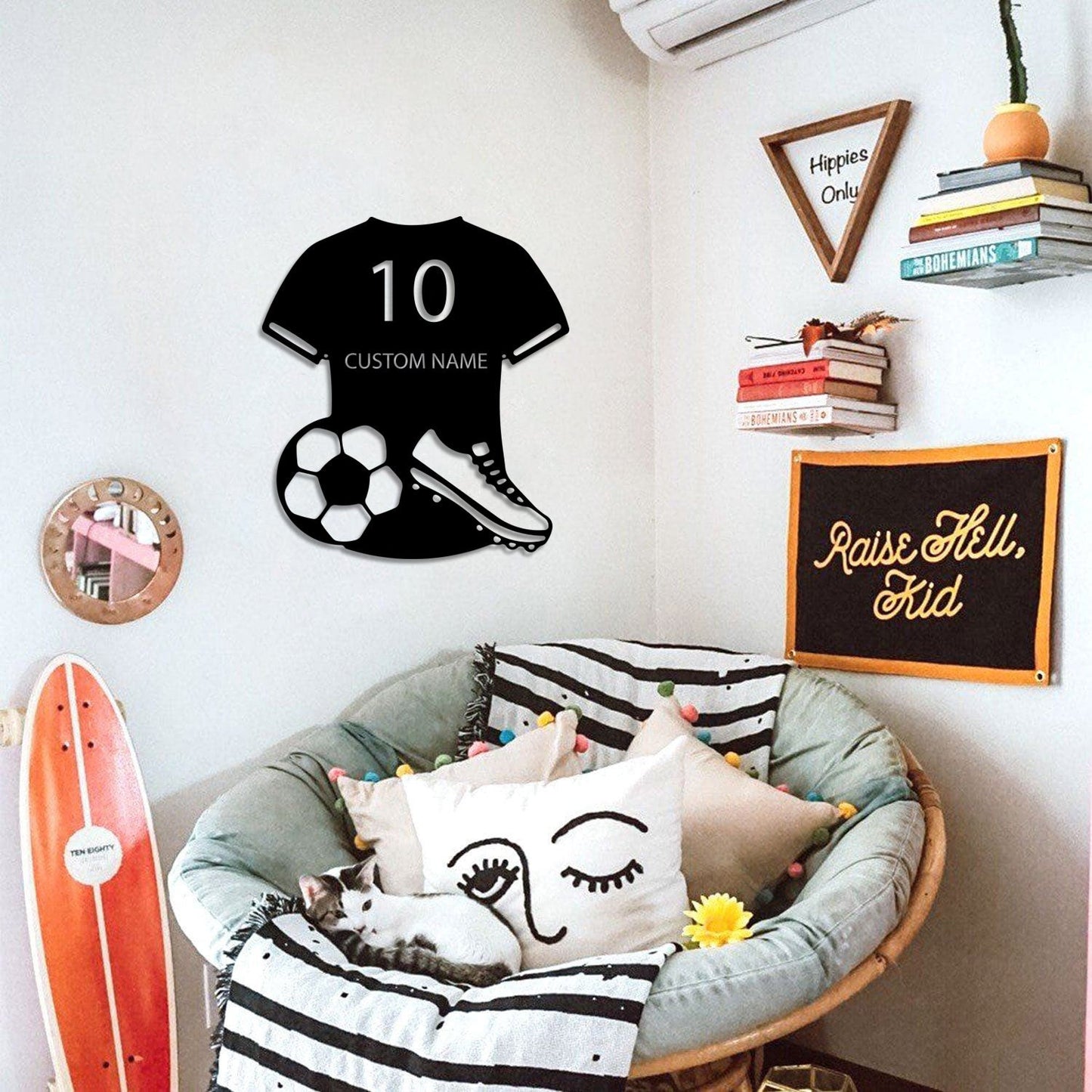 Personalized Name and Number Football Jersey Sign