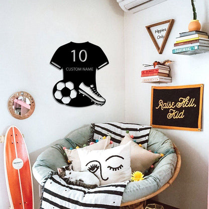 Personalized Name and Number Football Jersey Sign