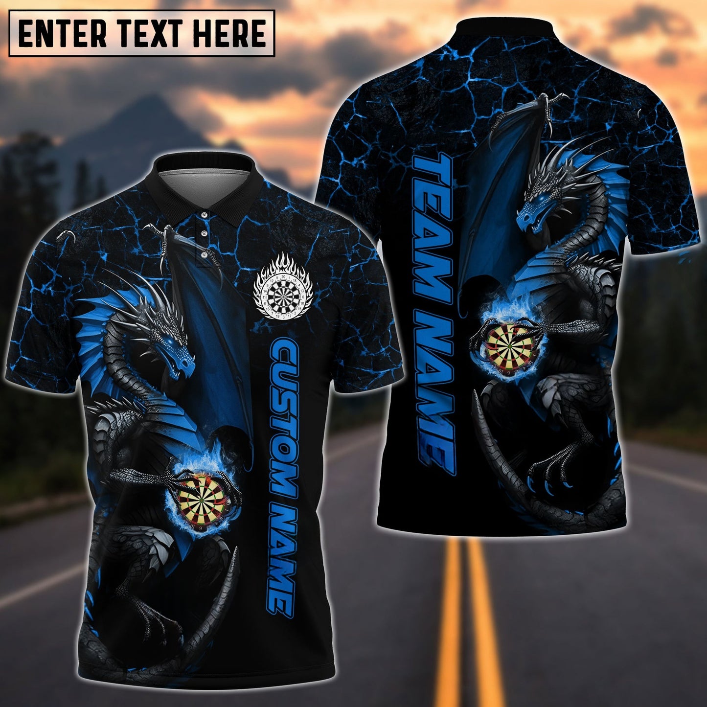 Darts Big Dragon Personalized Name, Team Name Shirt
