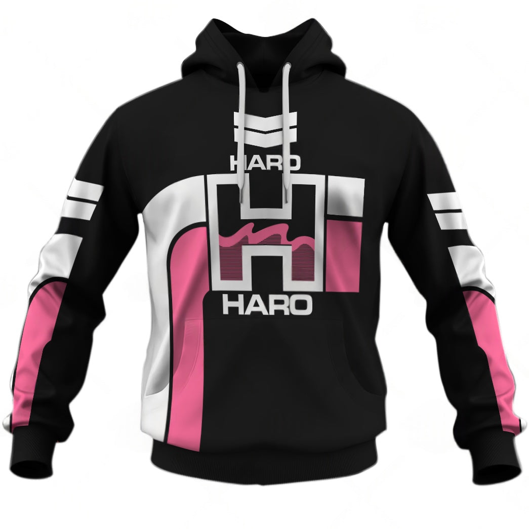 Personalize Haro BMX Racing Old School Classic Vintage Retro Black Pink Jersey
