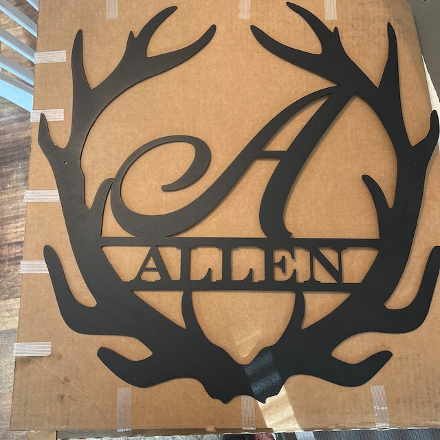 🦌Antler Monogram Letter Sign🎁