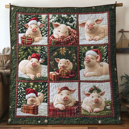 Warm Hug Pig Quilt