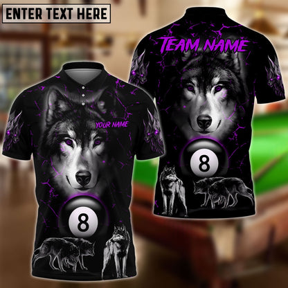 Billiards Wolf Pack Personalized Name & Team Name Shirt