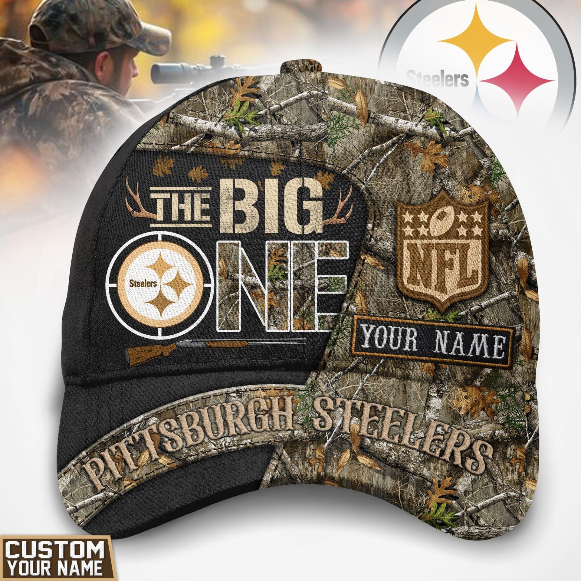 Pittsburgh Steelers | Premium NFL The Big One Hunting Classic Cap