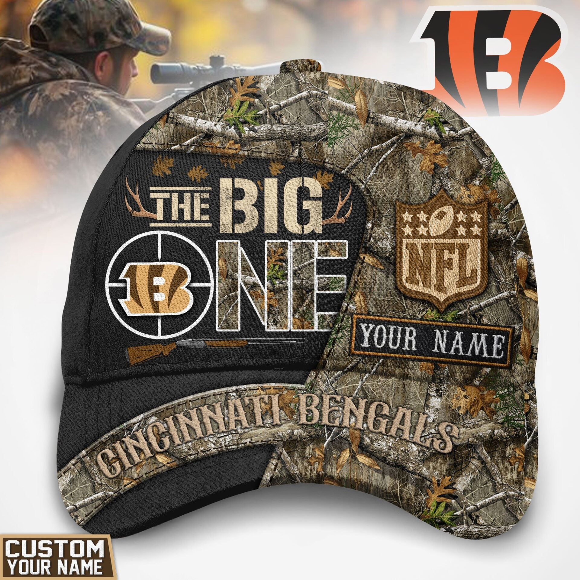 Cincinnati Bengals | Premium NFL The Big One Hunting Classic Cap