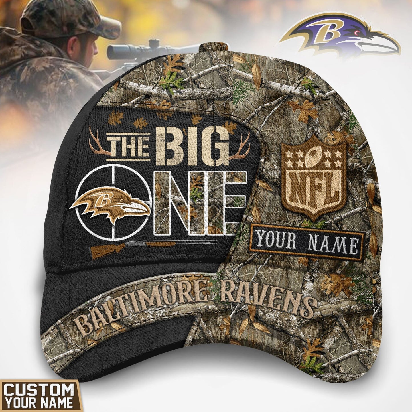 Baltimore Ravens | Premium NFL The Big One Hunting Classic Cap