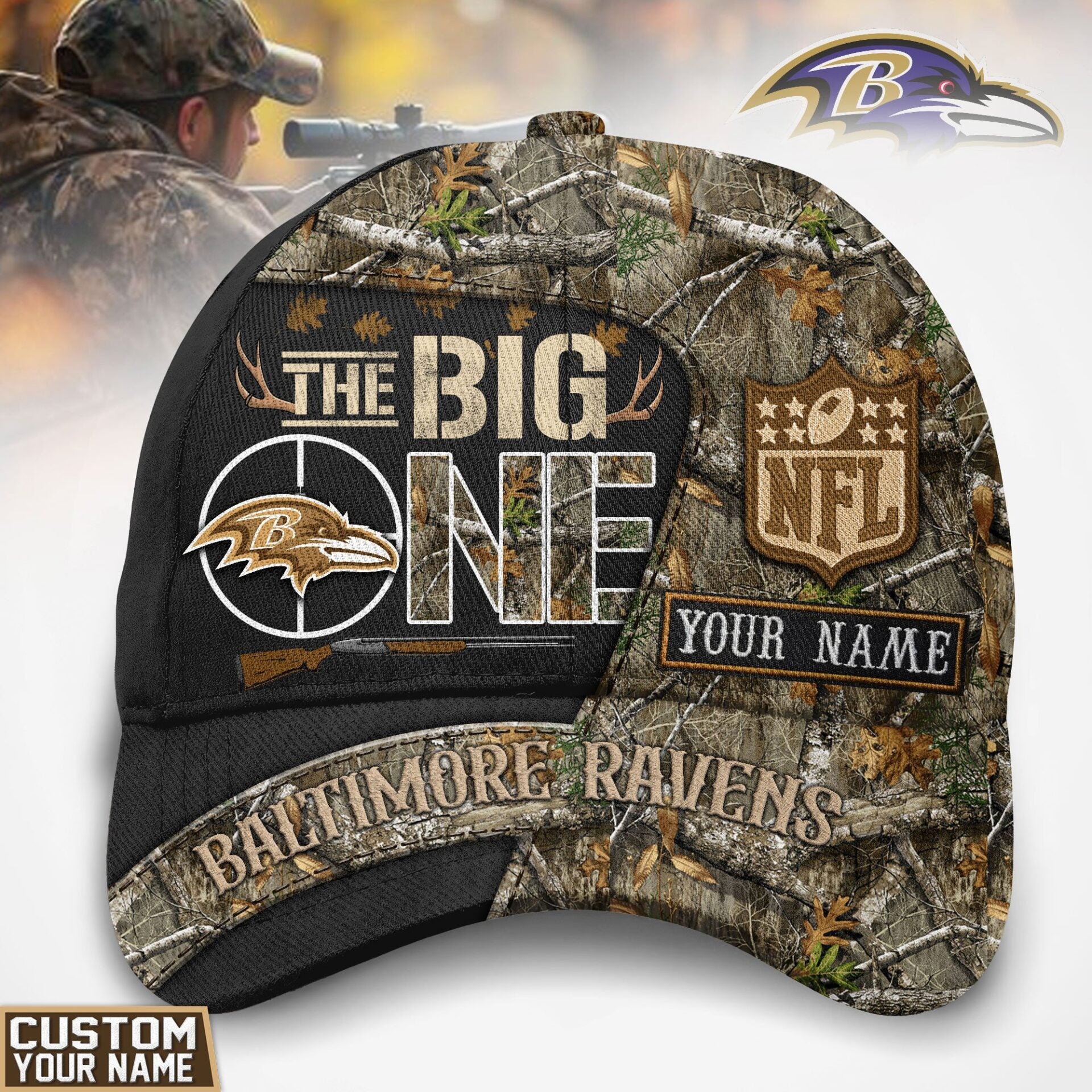Baltimore Ravens | Premium NFL The Big One Hunting Classic Cap