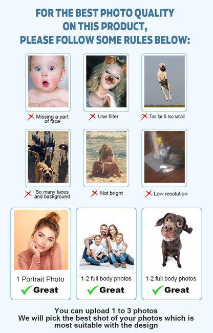 Funny Gift Cartoonish Exaggerated Mascot Style - Personalized Couple Custom Shaped Acrylic Plaque