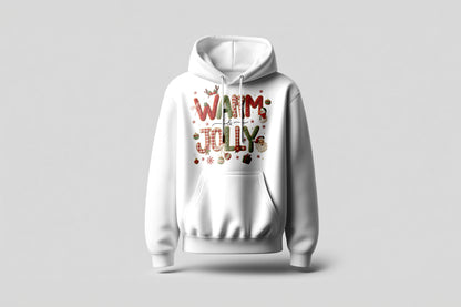 Warm & Jolly – Cozy Holiday Typography Graphic Tee