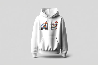 Goose on the Loose – Holiday Police Pup Chase Funny Xmas Tee