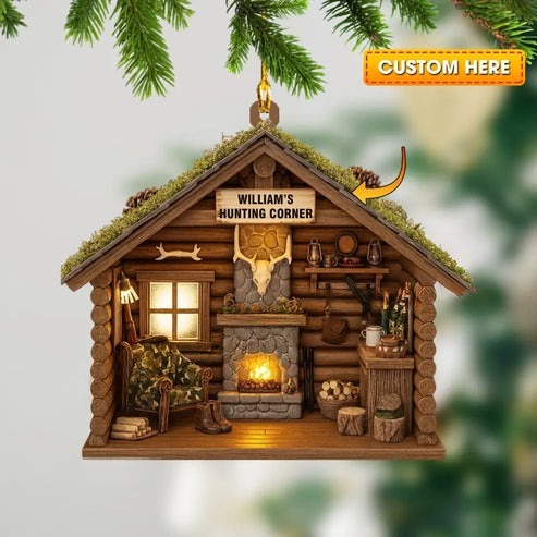 Hunting Corner, Home Decor, Christmas Ornament, Personalized Ornament