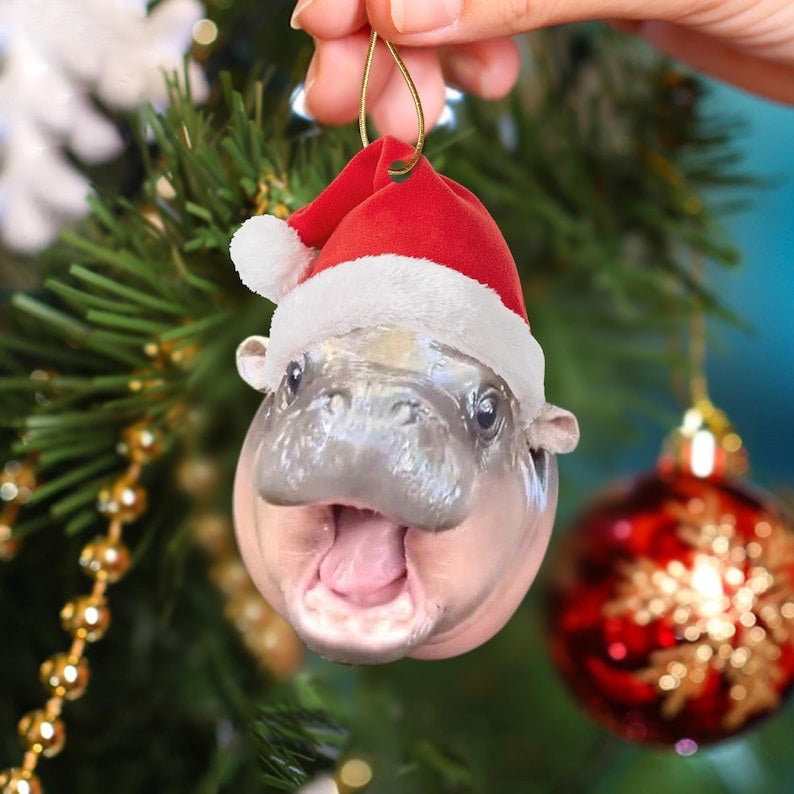 Christmas Hot Sale Cute Baby Hippo Ornament