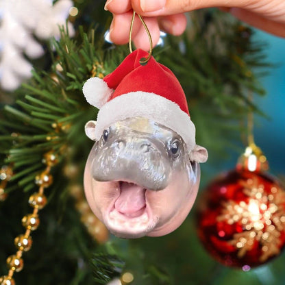 Christmas Hot Sale Cute Baby Hippo Ornament