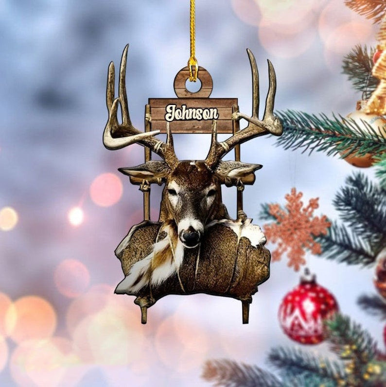 Personalized Deer Hunting Hunter Christmas Ornament Gift for Deer Hunting Lovers