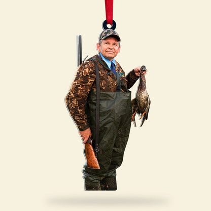 Custom Photo Hunting Ornament Gift for Deer Hunter