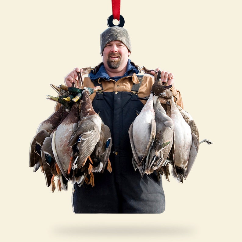Custom Photo Hunting Ornament Gift for Deer Hunter