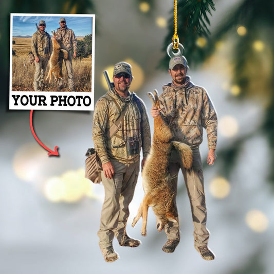Custom Photo Deer Hunting Ornament Gift for Deer Hunter