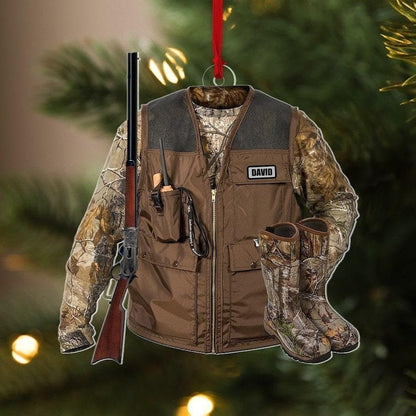 Personalized Hunting Vest 2 Sided Ornament Gift for Deer Hunting Lovers