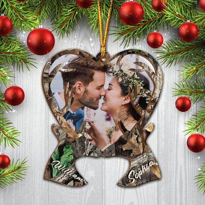 Personalized Hunting Ornament For Couple Gift for Deer Hunting Lovers