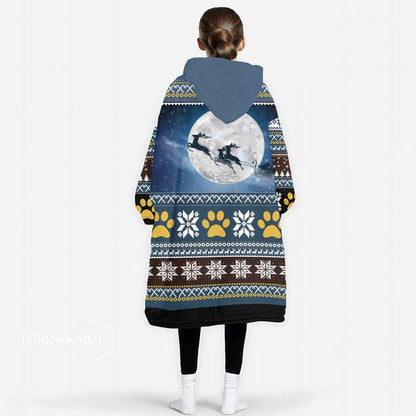 We Woof You A Merry Christmas Dog Cat Photo Wearable Blanket Hoodie