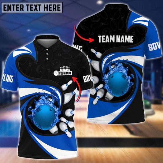 Personalized Bowling Polo Shirt: Custom Name Team Outfit