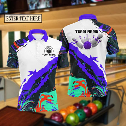Personalized Bowling Team Polo Shirt: Custom Star Design