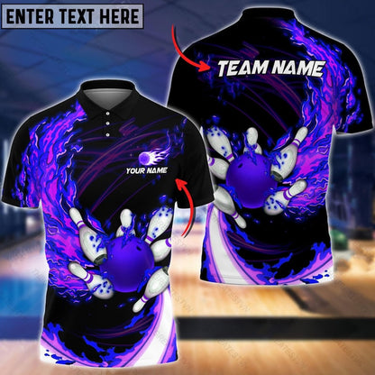 Personalized Bowling Polo Shirt: Custom Name Team Outfit